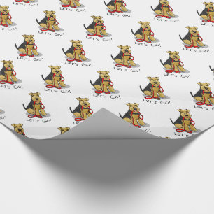 Papel De Regalo ¡Divertido Vamos! Perro de miedo galés con correa