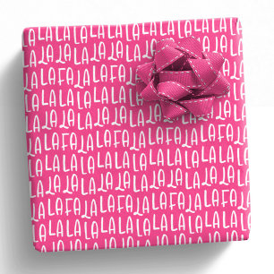 Papel De Regalo Divertido y brillante Navidad de falala rosa