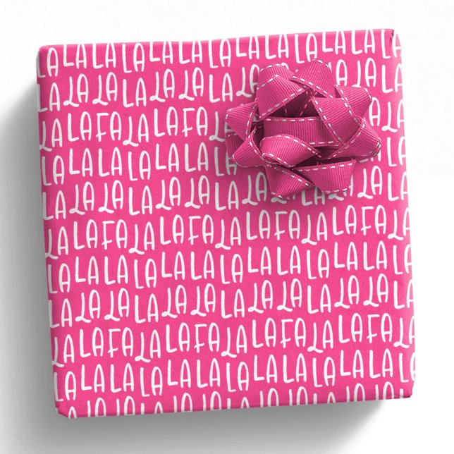 Papel De Regalo Divertido y brillante Navidad de falala rosa (Subido por el creador)