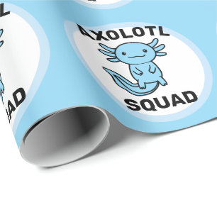 Papel De Regalo Divertido y lindo escuadrón de Ajolotes personaliz