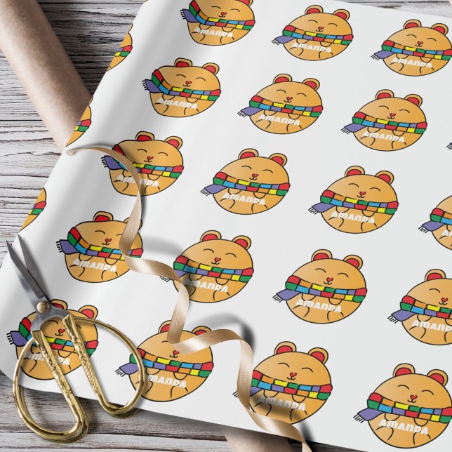 Papel De Regalo Divertido y moderno hámster de vacaciones animal c (Subido por el creador)