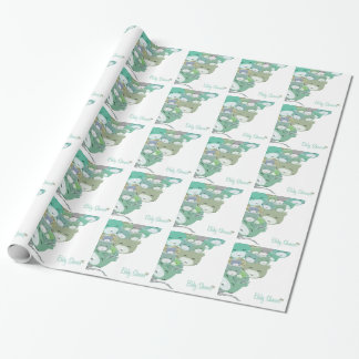 Papel De Regalo Divertidos gatitos infantiles azules,baby shower