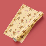 Papel De Regalo Divertidos hombres de gengibre<br><div class="desc">Divertidos hombres de jengibre y otras galletas para dar a tu regalo un toque hogareño,  cálido y dulce.
Fun gingerbread men and other cookies to give your gift a homey,  warm and sweet touch.</div>