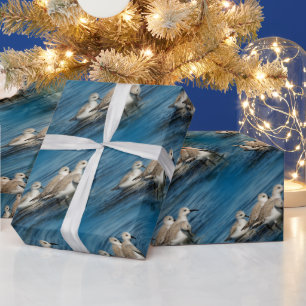 Papel De Regalo Divertidos Lindos 4 Playeritos Calidris y Chorlito