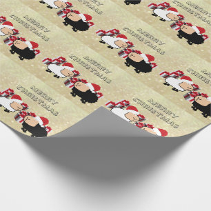 Papel De Regalo Divertidos Navidades de moda Santa personalizado o