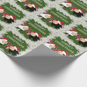 Papel De Regalo Divertidos Navidades de moda Santa personalizado o