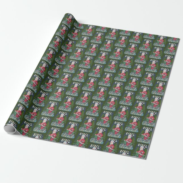 Papel De Regalo Divertidos Navidades de Santa Claus Humor (Desenrollado)