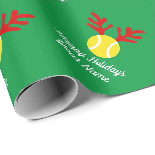 Papel De Regalo Divertidos Navidades de tenis (Esquina del rollo)