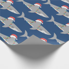 Papel De Regalo Divertidos Navidades de tiburones envueltos en pap