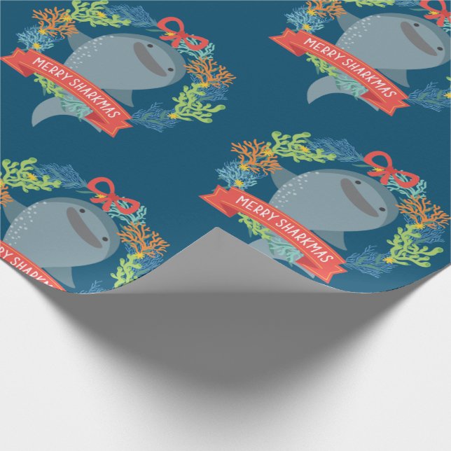 Papel De Regalo Divertidos Navidades del Tiburón Ballena (Esquina)