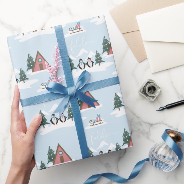 Papel De Regalo Divertidos Navidades Falala Penguins envolver pape (Regalar)