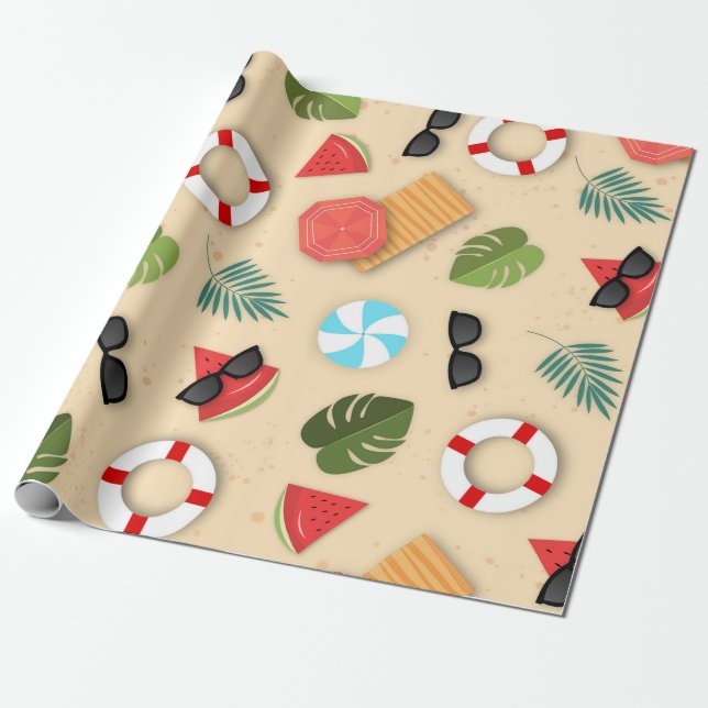 Papel De Regalo Divertidos niños de la fiesta de cumpleaños de Sum (Desenrollado)