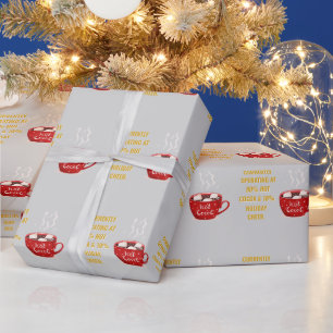 Papel De Regalo Diviértete con Hot Cocoa y Festividad Navideña Fes