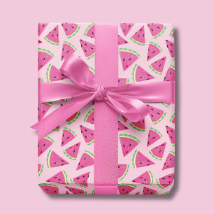 Papel De Regalo Diviértete con patrón de sandía tropical de verano