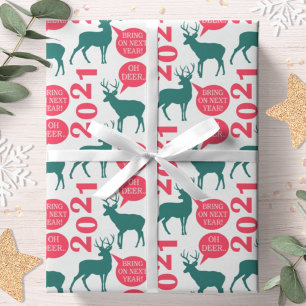 Papel De Regalo Diviértete con Reno de Navidad
