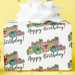 Papel De Regalo Diviértete Patrón Colorido Cumpleaños