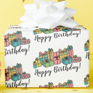 Papel De Regalo Diviértete Patrón Colorido Cumpleaños