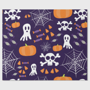 Papel De Regalo Diviértete patrón de Halloween