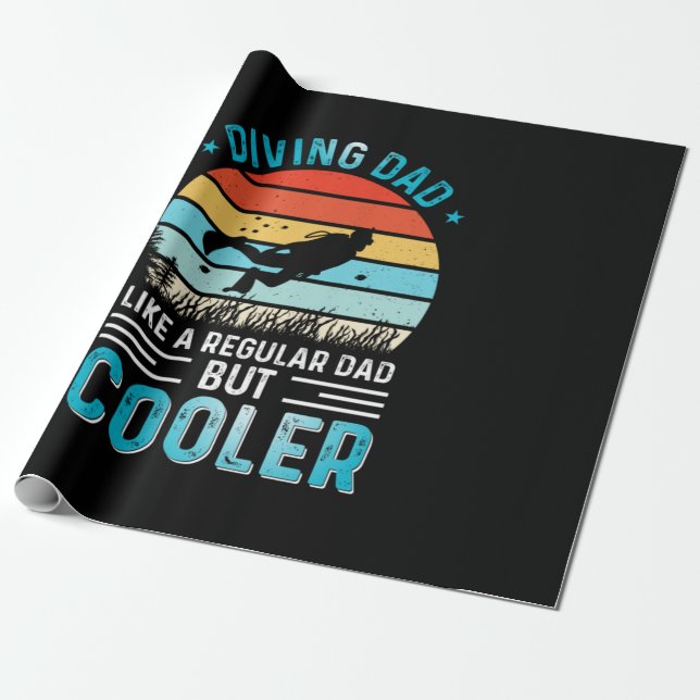 Papel De Regalo Diving Dad (Desenrollado)