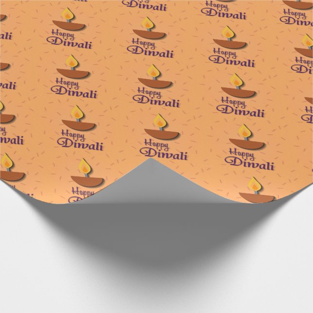 Papel De Regalo Diwali con Diya (Esquina)