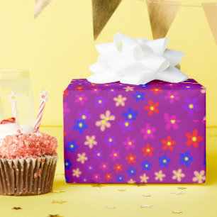 Papel De Regalo Dizzy daisies en magenta