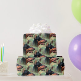 Papel De Regalo Doberman Pinscher en los bosques