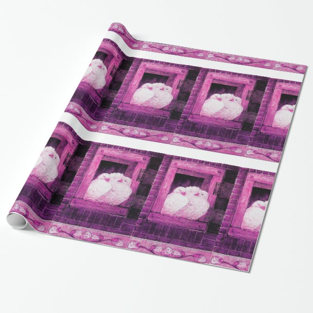 PAPEL DE REGALO DOBLAS BLANCAS EN LA VENTANA (Desenrollado)