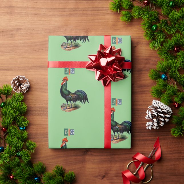 Papel De Regalo Doble entendre banter Gran gallo Wrapping Pape (Regalo de vacaciones)
