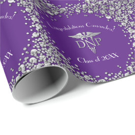 Papel De Regalo Doctor Nursing Practice Graduation Purple Silver