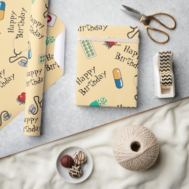 Papel De Regalo  Doctor's birthday   (Artesanía)