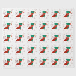 Papel De Regalo Dodo Craft Studio Adorable calcetín de Navidad.