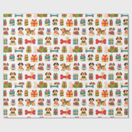 Papel De Regalo Dog And Bone Colourful Gift Christmas