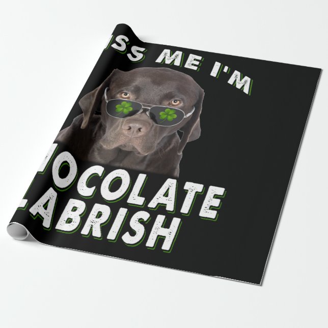 Papel De Regalo Dog Lover | Bésame soy Labrish de chocolate (Desenrollado)