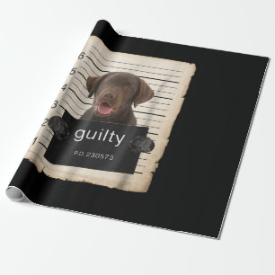 Papel De Regalo Dog Lover   Chocolate Labrador Perro malo