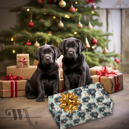 Papel De Regalo Dog Pastel Holiday Black Lab Sm