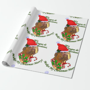 Papel De Regalo Dogue de Bordeaux Christmas