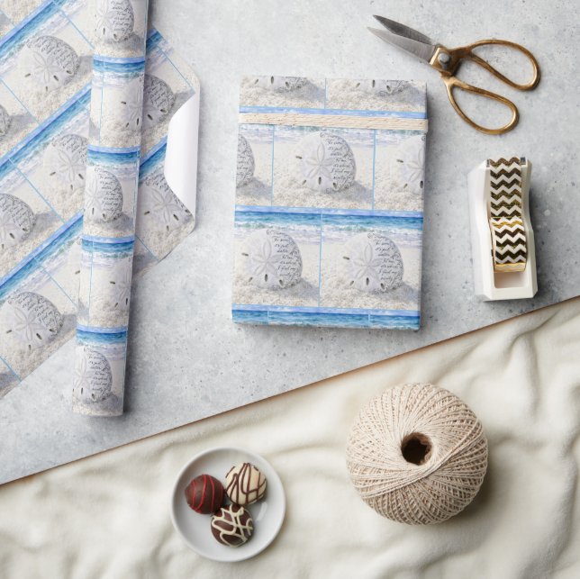 Papel De Regalo Dólar de arena con cita inspiradora (Artesanía)