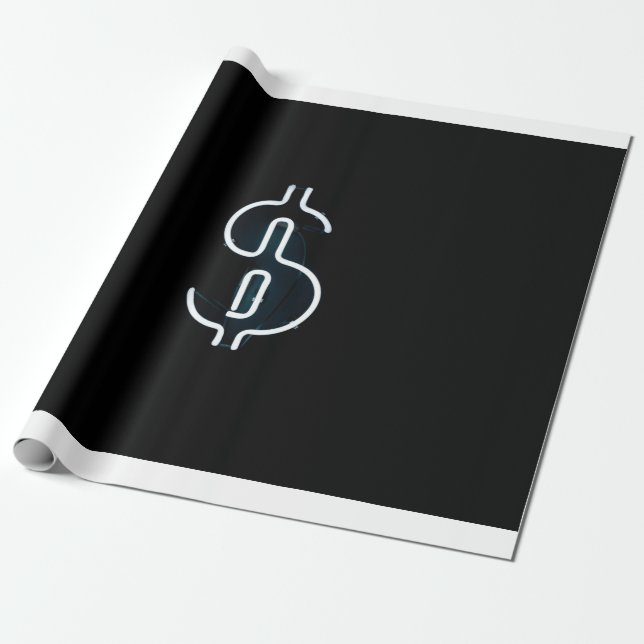 Papel De Regalo Dólar de neón sagrado (Desenrollado)