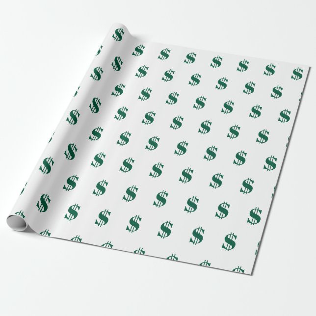 Papel De Regalo Dollar Signs (Desenrollado)