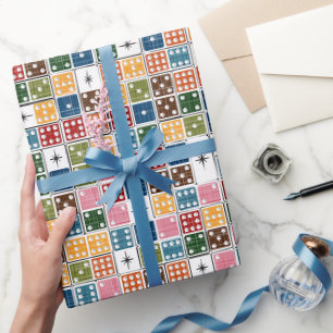 Papel De Regalo Dominoes de Retro Starburst