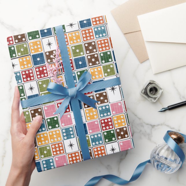Papel De Regalo Dominoes de Retro Starburst (Regalar)