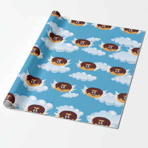 Papel De Regalo Dona de Chocolate Humor de Comida Emoji