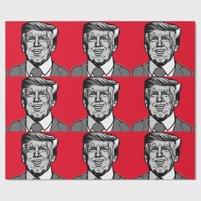 PAPEL DE REGALO DONALD TRUMP (Superficie plana)