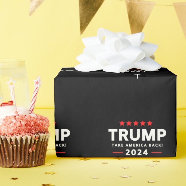 Papel De Regalo Donald Trump 2024 retrotrae a Estados Unidos a las (Fiesta de cumpleaños )