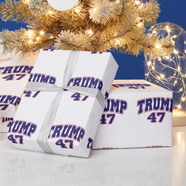 Papel De Regalo Donald Trump 47 (Vacaciones)