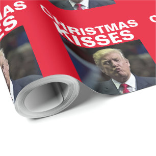 Papel De Regalo DONALD TRUMP BESO DE NAVIDAD divertido