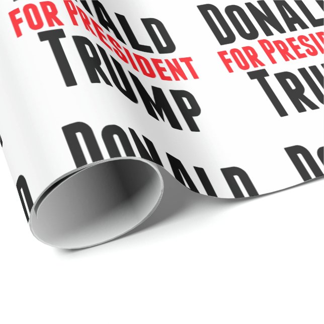 Papel De Regalo Donald Trump como presidente (Esquina del rollo)