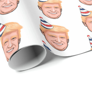 PAPEL DE REGALO DONALD TRUMP CUMPLEAÑOS