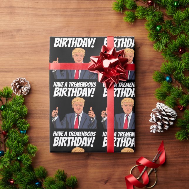 PAPEL DE REGALO DONALD TRUMP DE CUMPLEAÑOS (Regalo de vacaciones)