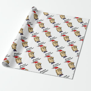 Papel De Regalo Donald Trump divertido en dibujo animado del